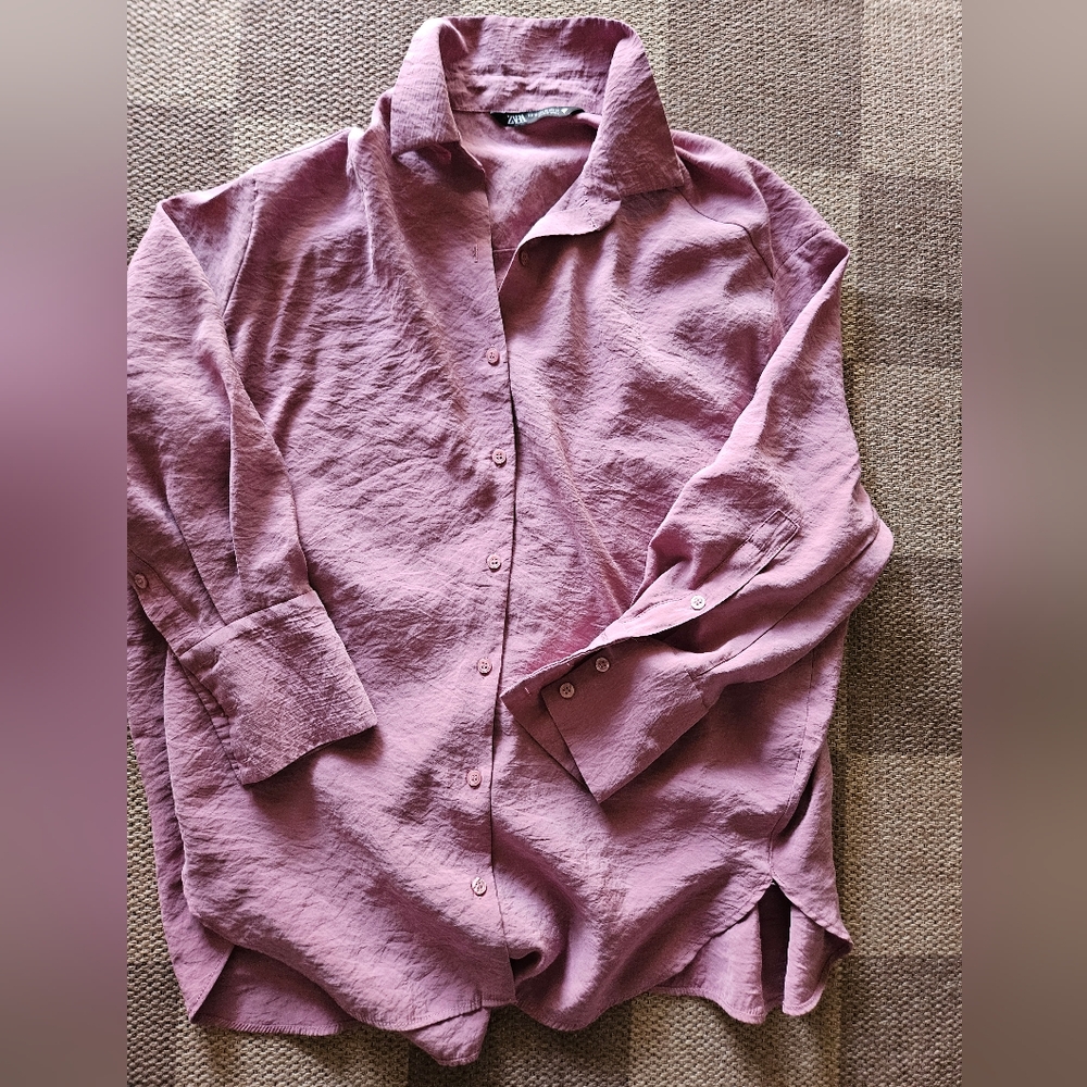 Zara Mauve🌸 Button-Up Shirt